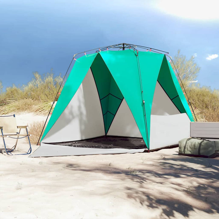 4-personers campingtelt vandtæt quick-release grøn