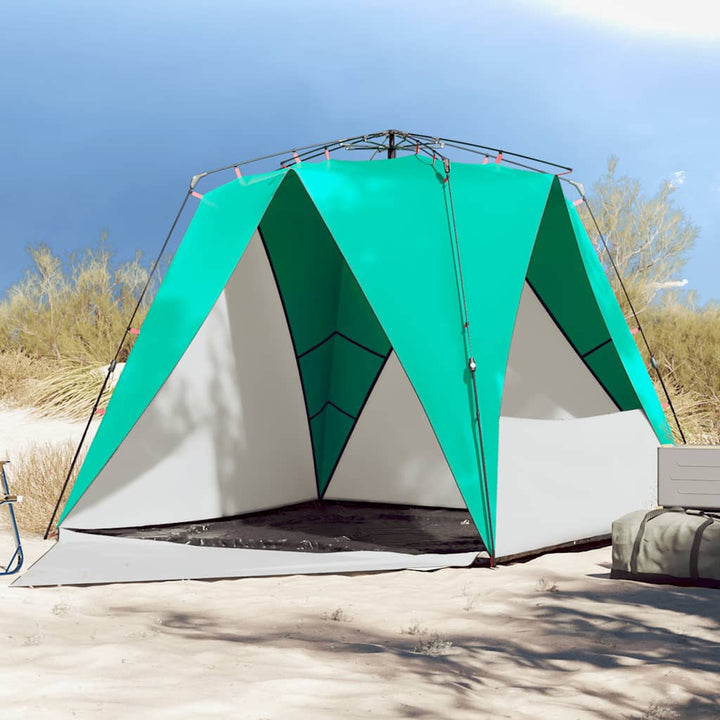 4-personers campingtelt vandtæt quick-release grøn