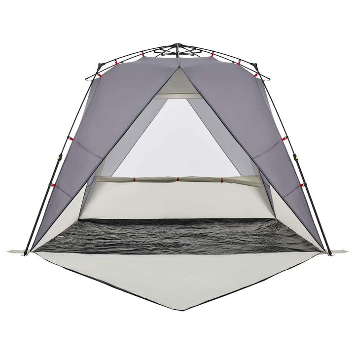 4-personers campingtelt vandtæt quick-release grå