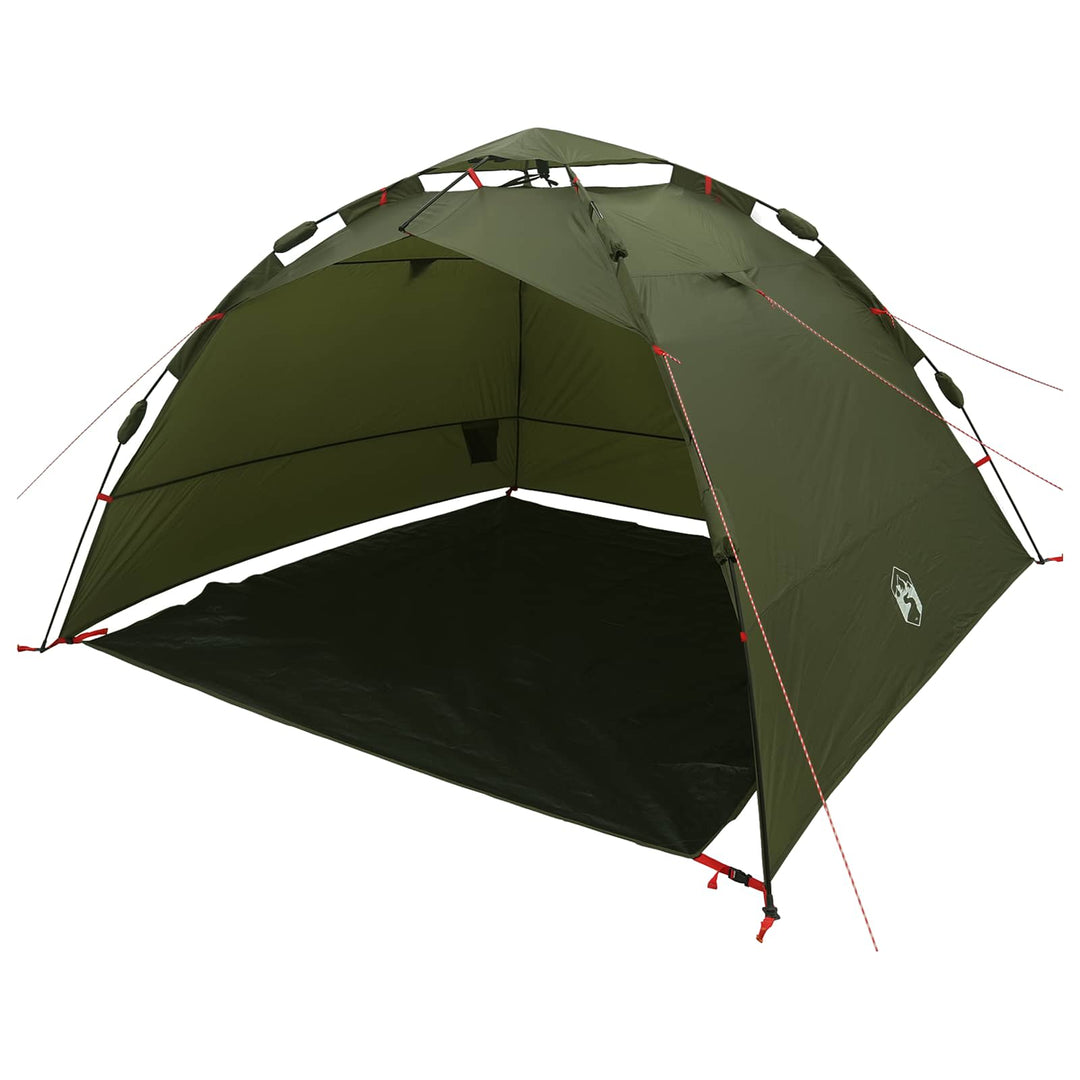 4-personers fisketelt quick release olivengrøn