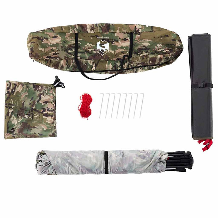 4-personers fisketelt quick-release camouflage