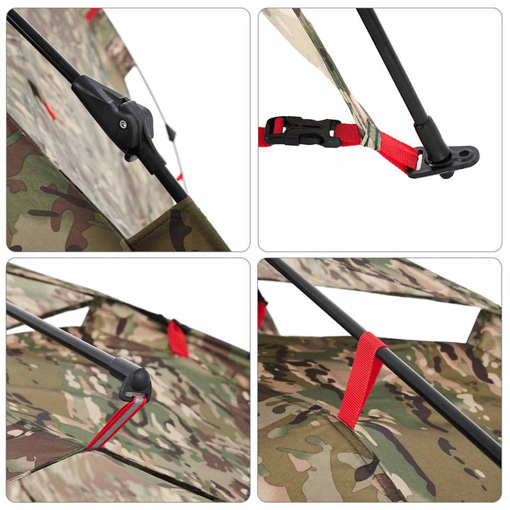4-personers fisketelt quick-release camouflage