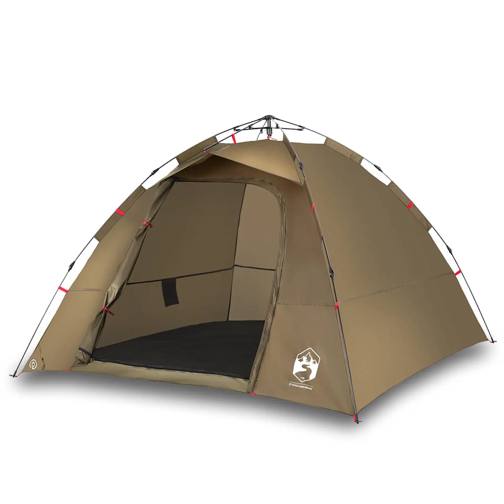 4-personers fisketelt quick release olivengrøn