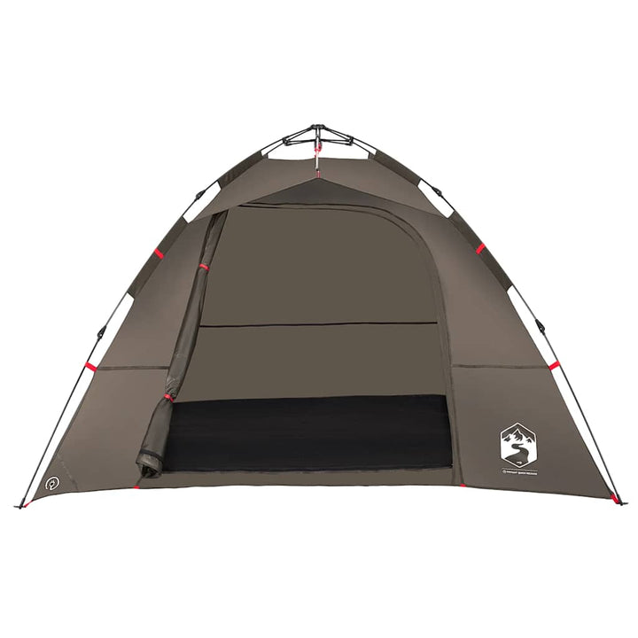 4-personers fisketelt quick release brun