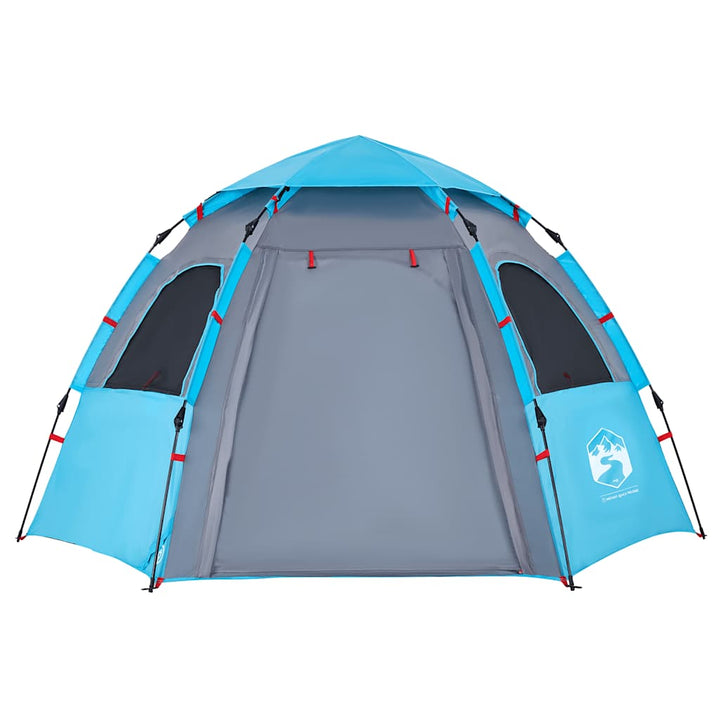 4-personers campingtelt quick-release blå