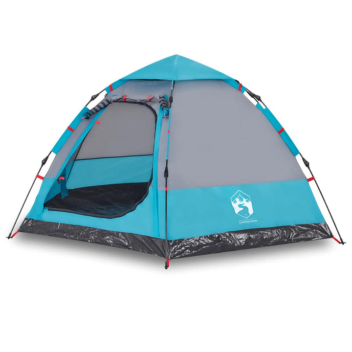 4-personers campingtelt quick-release blå