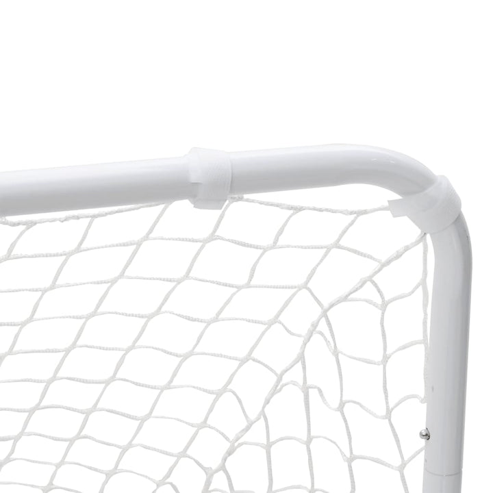 fodboldmål hvid 122x81x81 cm stål