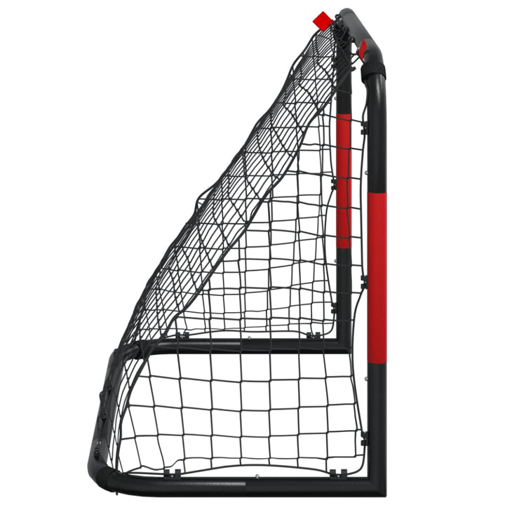 fodboldmål med net 90x48x71 cm stål rød og sort