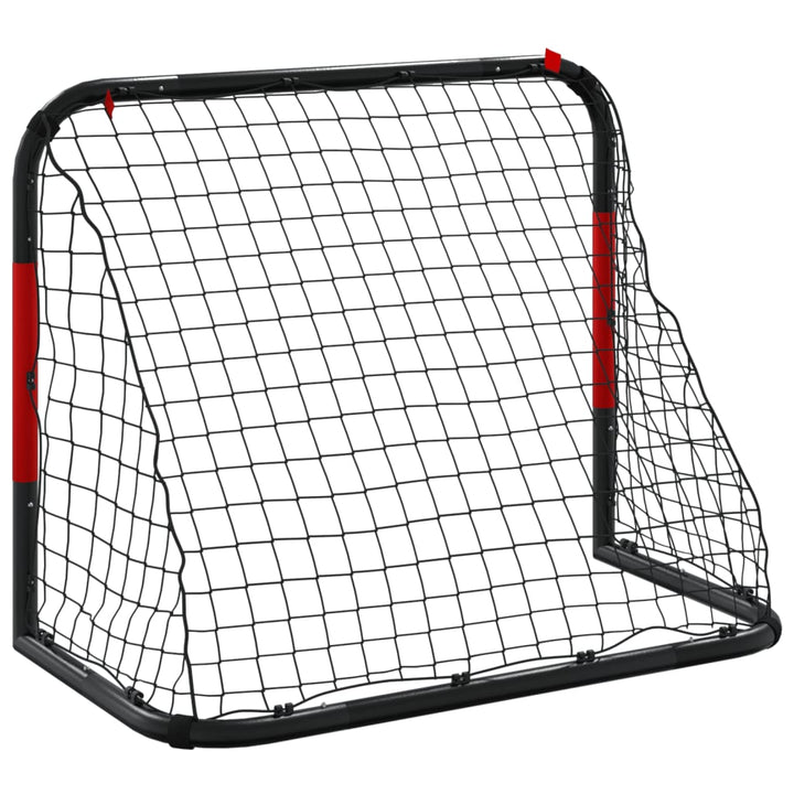 fodboldmål med net 90x48x71 cm stål rød og sort