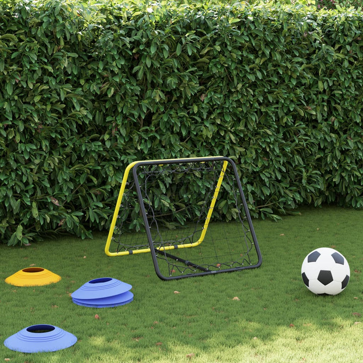 dobbeltsidet rebounder stål justerbart gul og sort