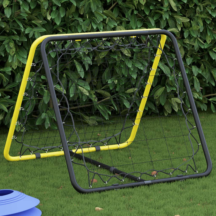 dobbeltsidet rebounder stål justerbart gul og sort