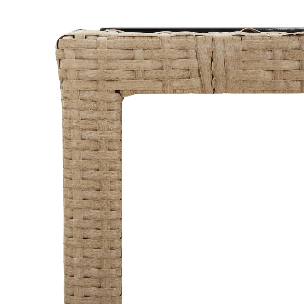 bistrosæt til haven 5 dele med hynder polyrattan beige