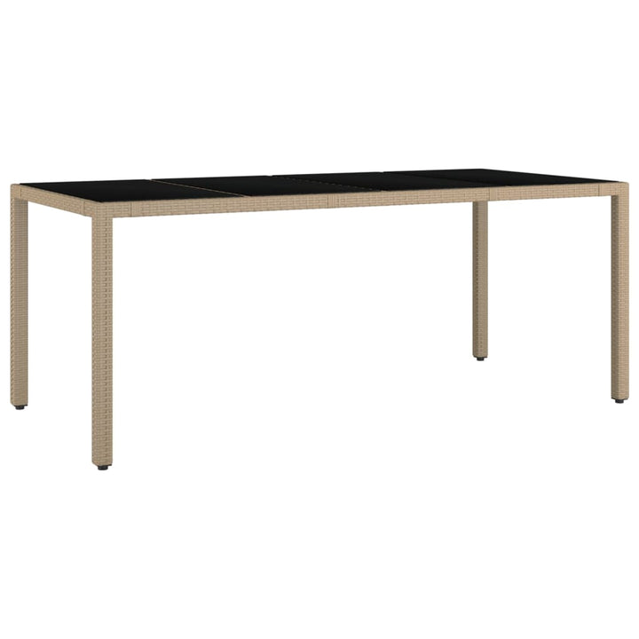 bistrosæt til haven 7 dele med hynder polyrattan beige