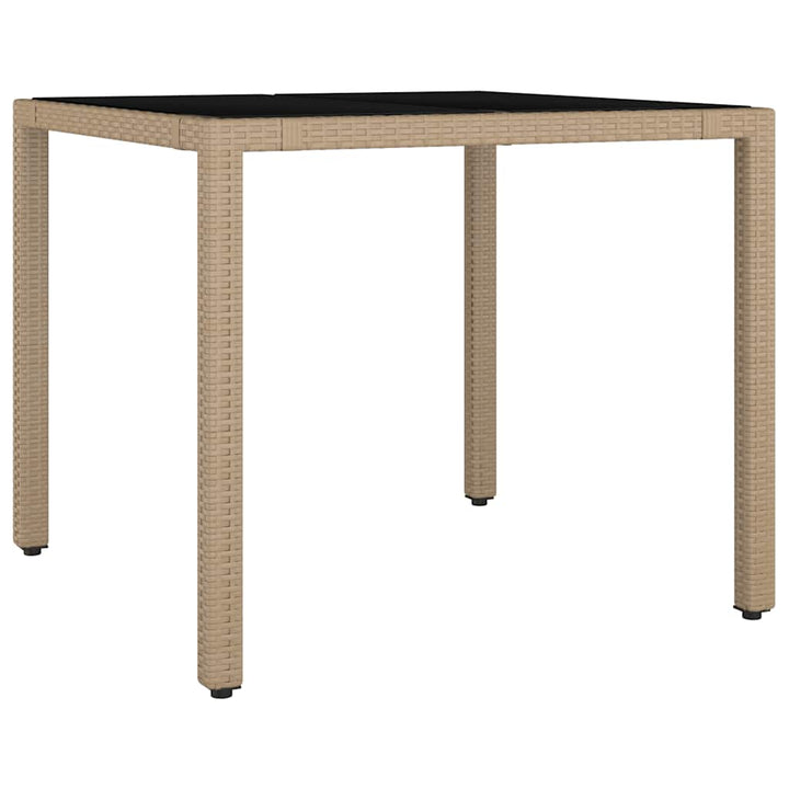 bistrosæt til haven 5 dele med hynder polyrattan beige