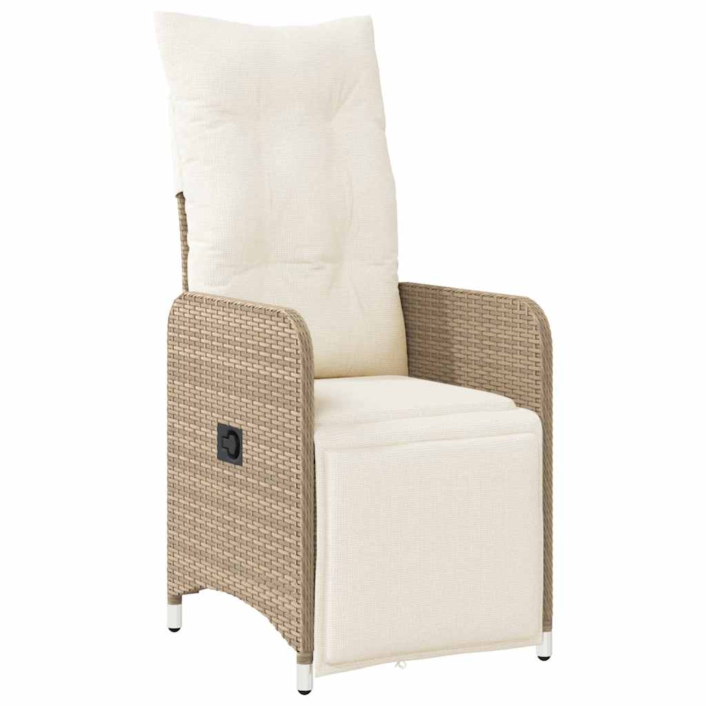 bistrosæt til haven 5 dele med hynder polyrattan beige