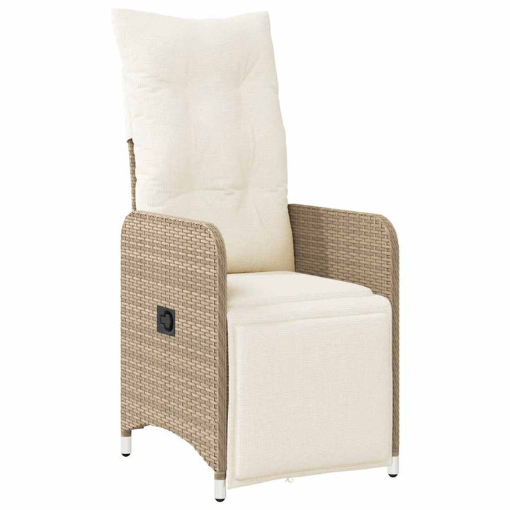 bistrosæt til haven 5 dele med hynder polyrattan beige