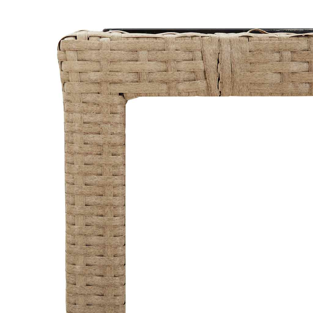 bistrosæt til haven 5 dele med hynder polyrattan beige