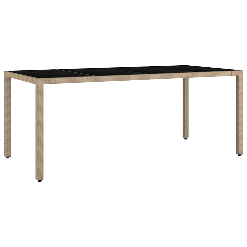 bistrosæt til haven 7 dele med hynder polyrattan beige