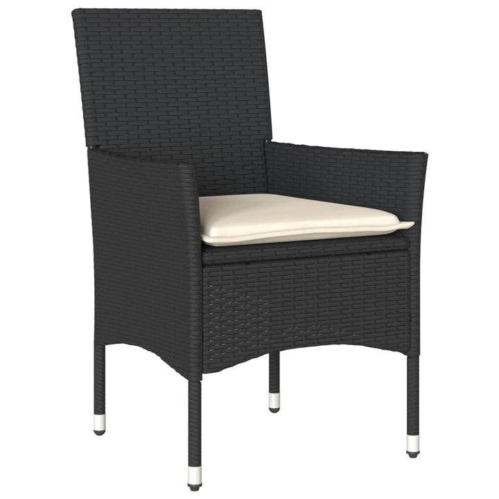 spisebordssæt til haven 9 dele med hynder polyrattan og glas
