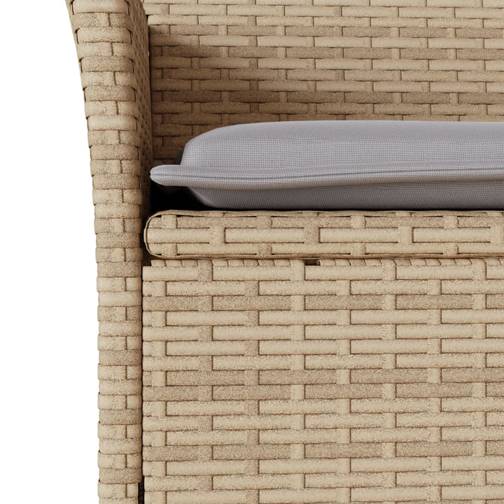 spisebordssæt til haven 5 dele med hynder polyrattan og glas
