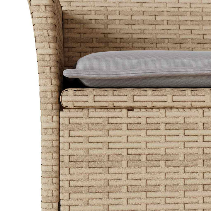 spisebordssæt til haven 9 dele med hynder polyrattan og glas