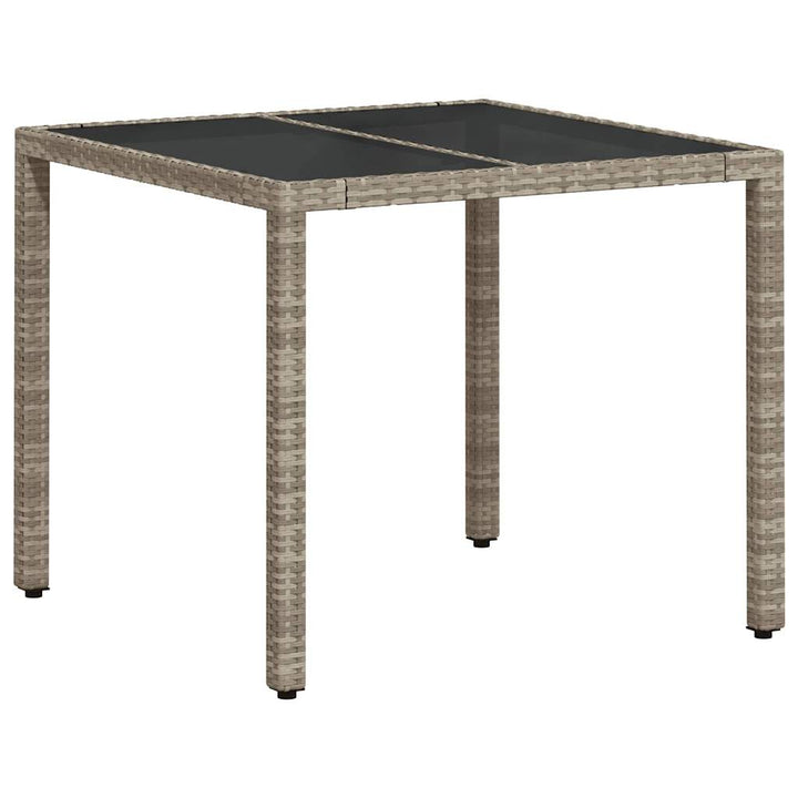 spisebordssæt til haven 5 dele med hynder polyrattan og glas