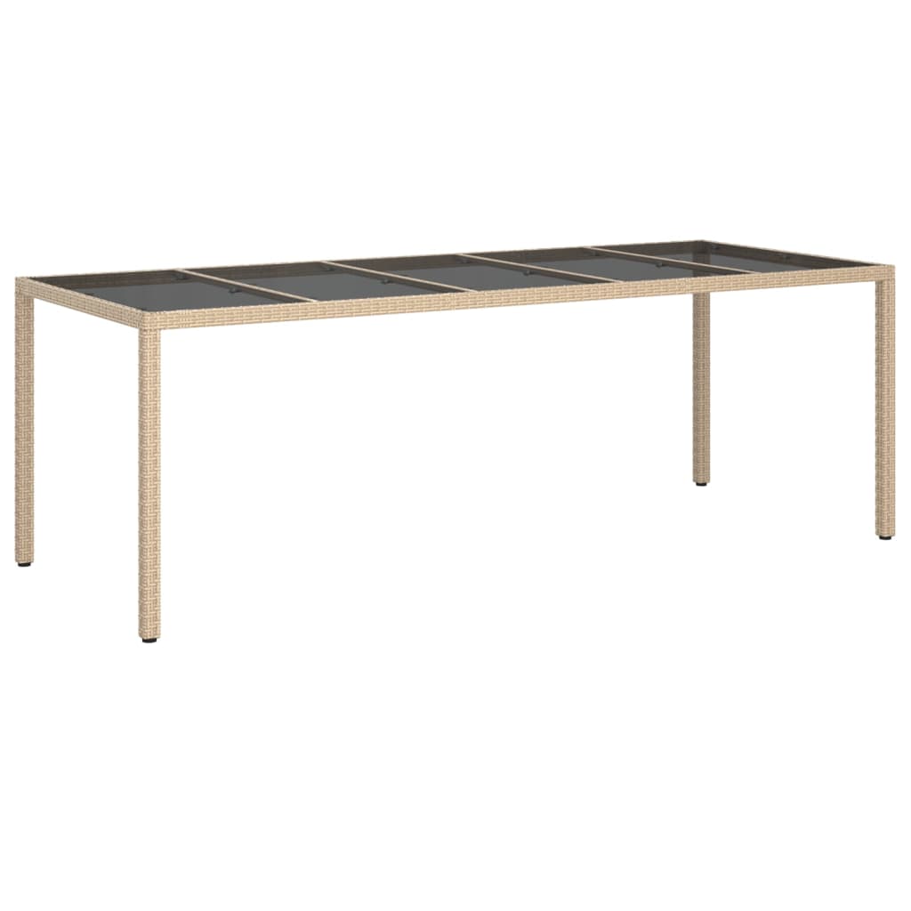 spisebordssæt til haven 9 dele med hynder polyrattan og glas