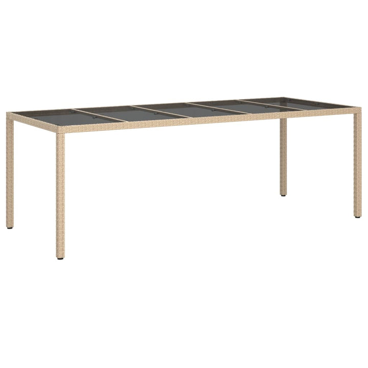 spisebordssæt til haven 9 dele med hynder polyrattan og glas