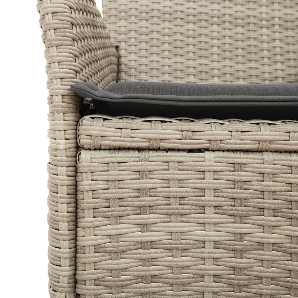 spisebordssæt til haven 5 dele med hynder polyrattan og glas
