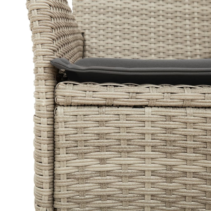 spisebordssæt til haven 5 dele med hynder polyrattan og glas