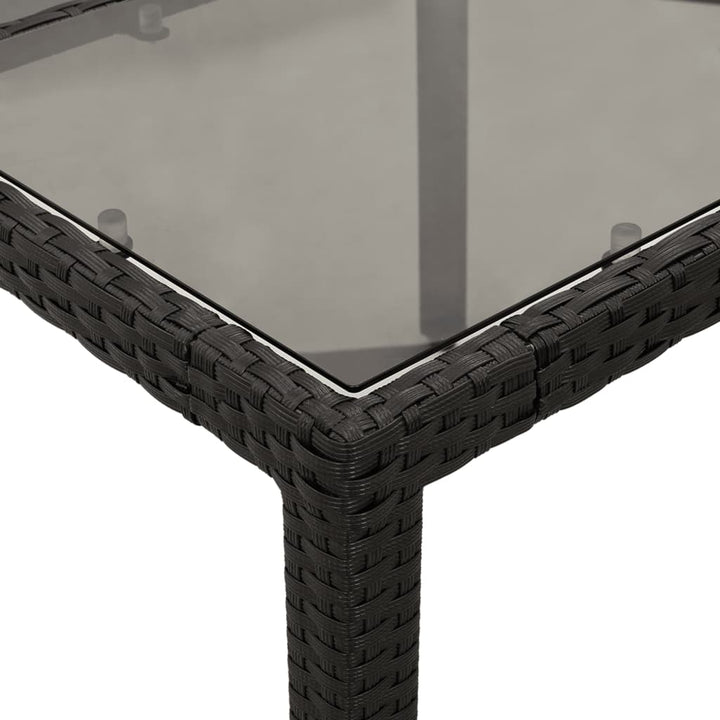 spisebordssæt til haven 9 dele med hynder polyrattan og glas