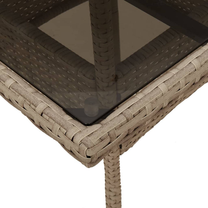 spisebordssæt til haven 5 dele med hynder polyrattan og glas