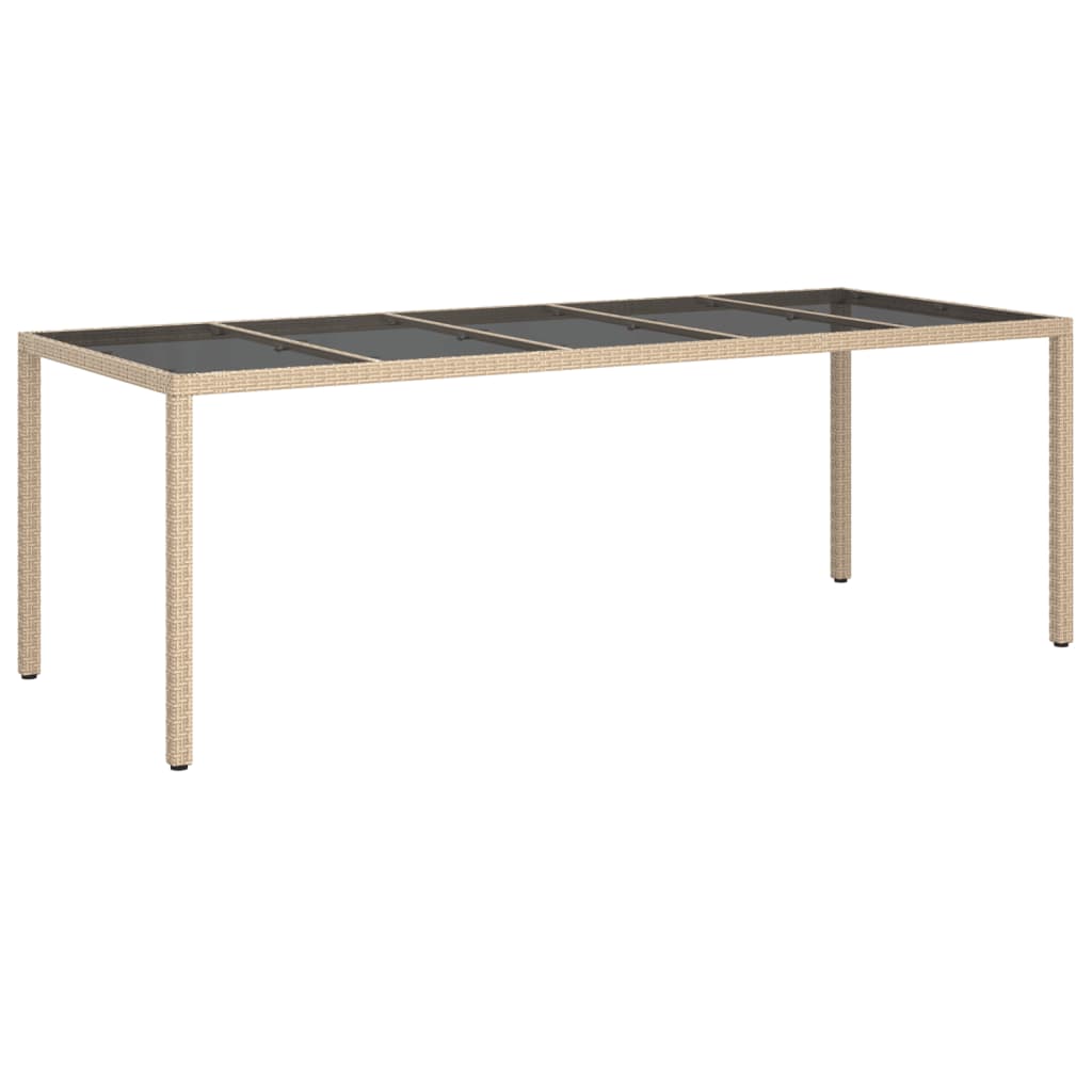 spisebordssæt til haven 9 dele med hynder polyrattan og glas
