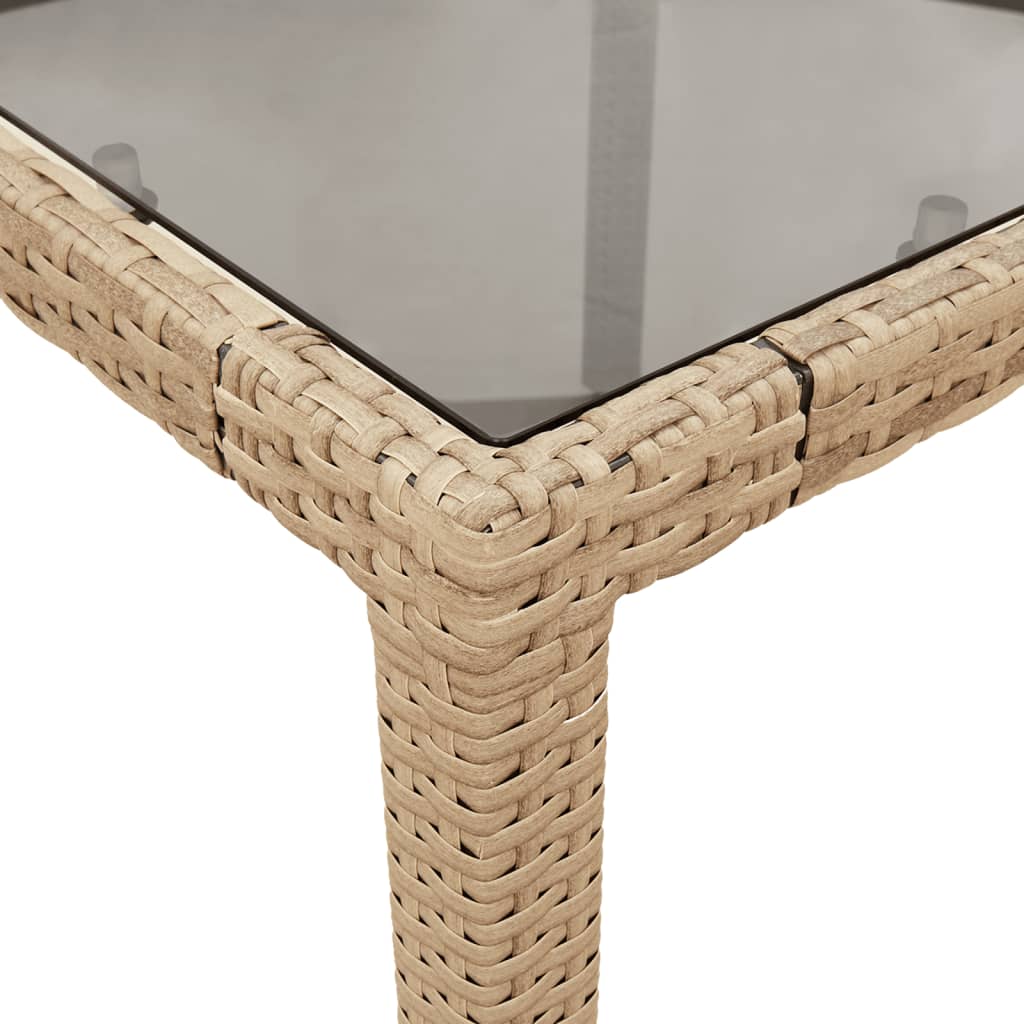 spisebordssæt til haven 9 dele med hynder polyrattan og glas