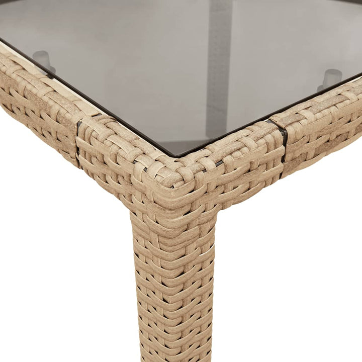spisebordssæt til haven 9 dele med hynder polyrattan og glas