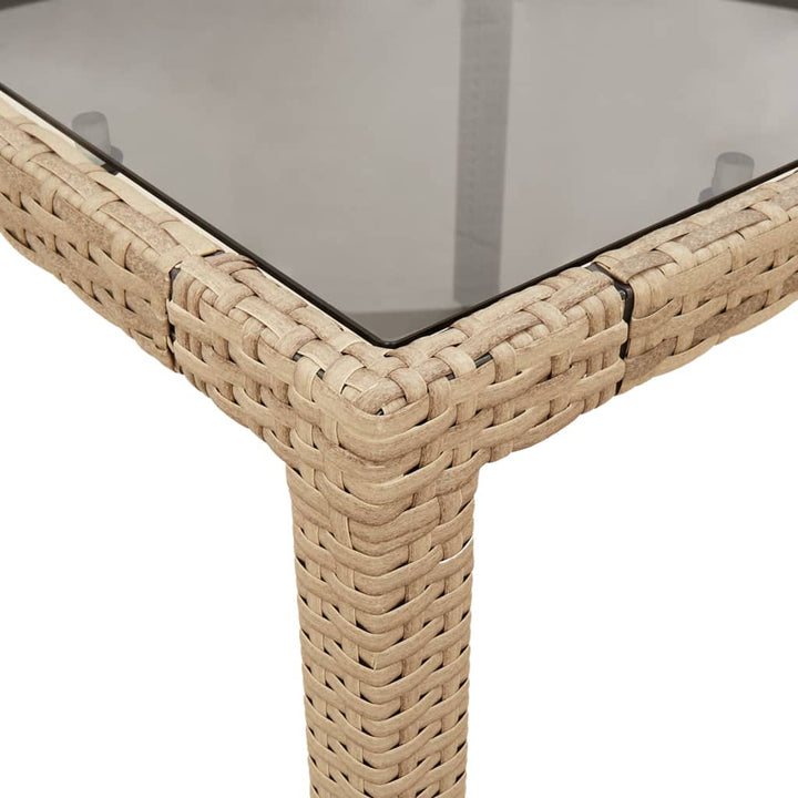 spisebordssæt til haven 11 dele med hynder polyrattan og glas