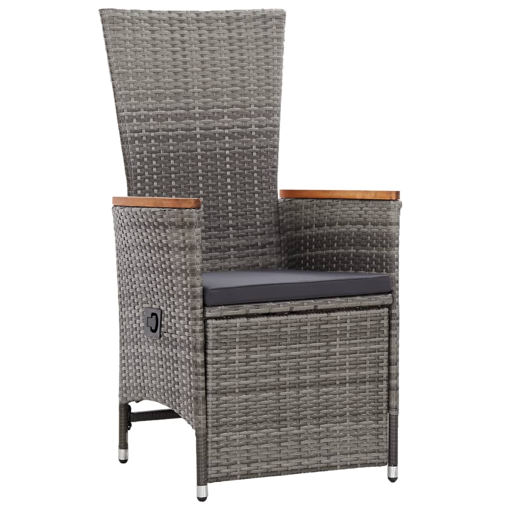 loungesæt til haven 11 dele med hynder polyrattan grå