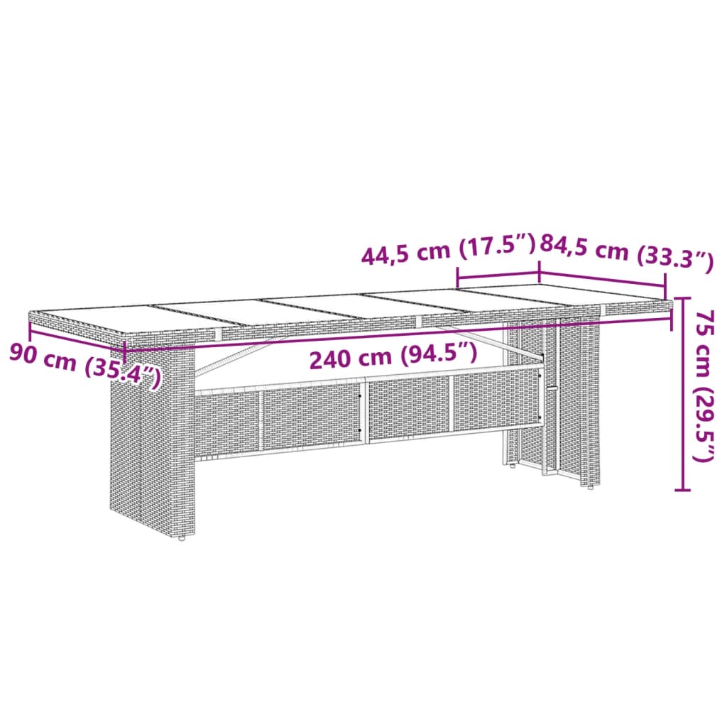 loungesæt til haven 11 dele med hynder polyrattan grå