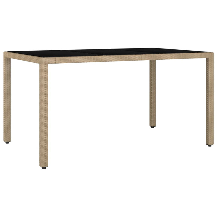 spisebordssæt til haven 5 dele med hynder polyrattan beige