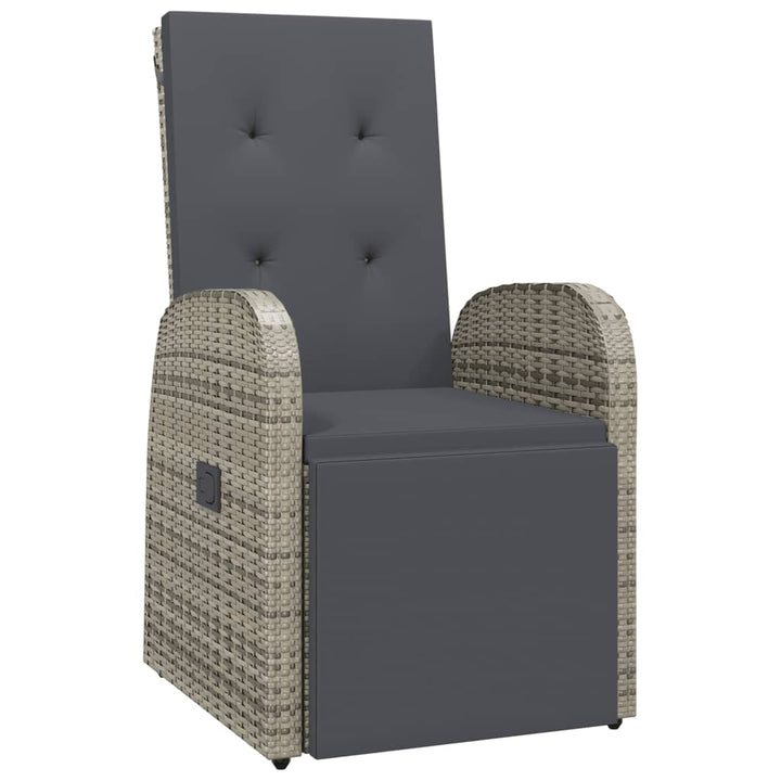 loungesæt til haven 11 dele med hynder polyrattan grå
