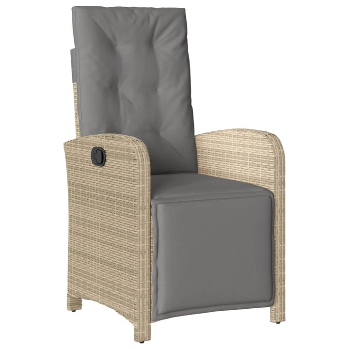 spisebordssæt til haven 4 dele med hynder polyrattan beige