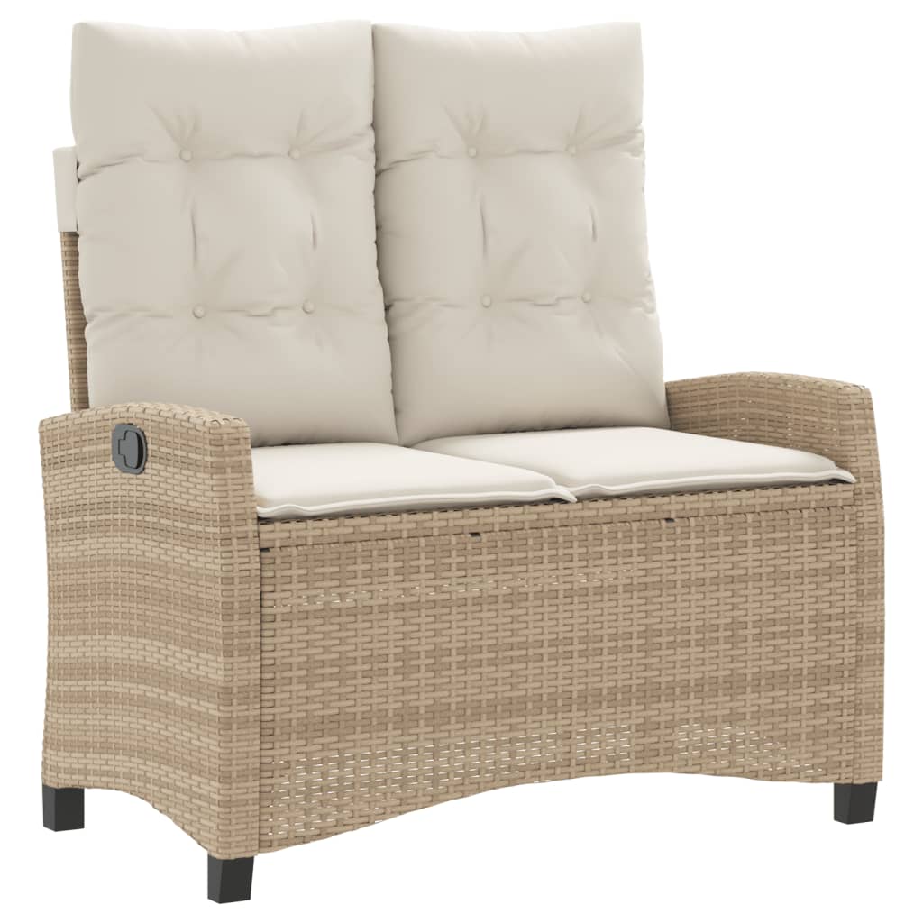 spisebordssæt til haven 4 dele med hynder polyrattan beige