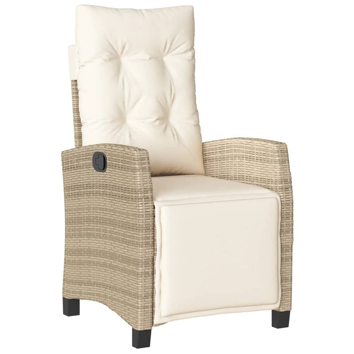 spisebordssæt til haven 4 dele med hynder polyrattan beige