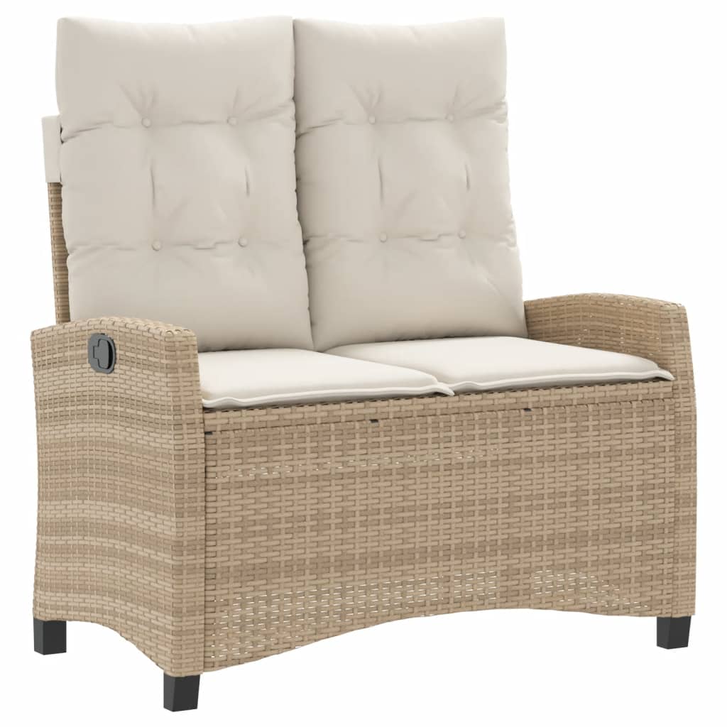 spisebordssæt til haven 4 dele med hynder polyrattan beige