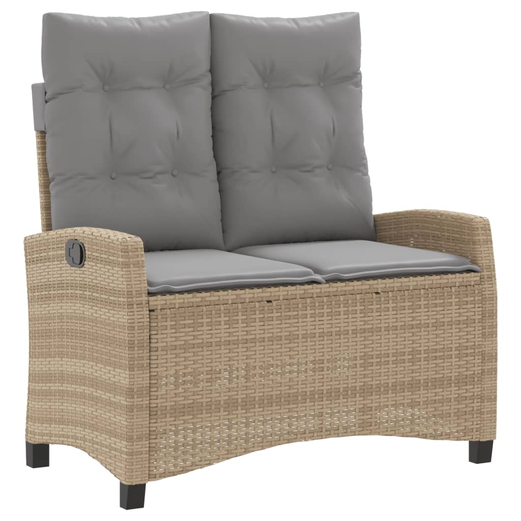 spisebordssæt til haven 4 dele med hynder polyrattan beige