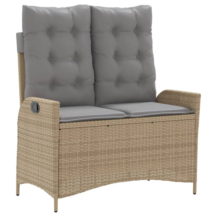 spisebordssæt til haven 4 dele med hynder polyrattan beige