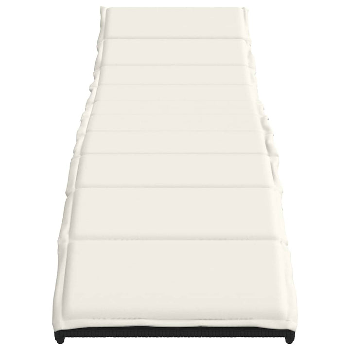 liggestole 2 stk. med hynder polyrattan sort