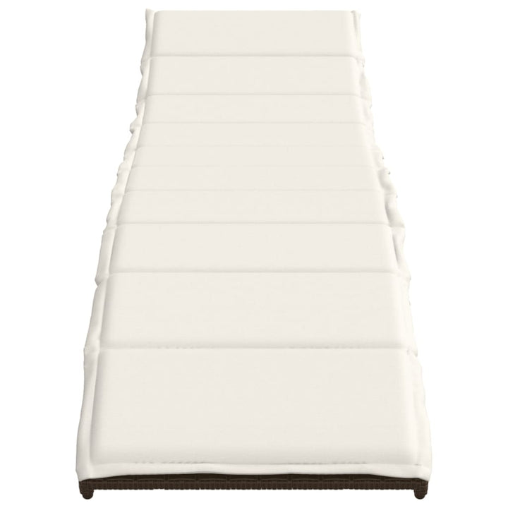 liggestole 2 stk. med hynder polyrattan brun