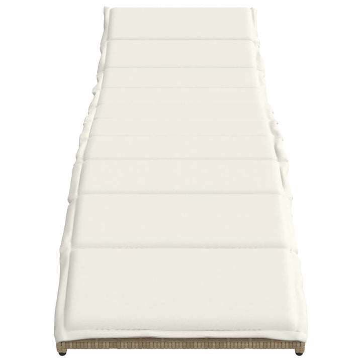 liggestole 2 stk. med hynder polyrattan beige