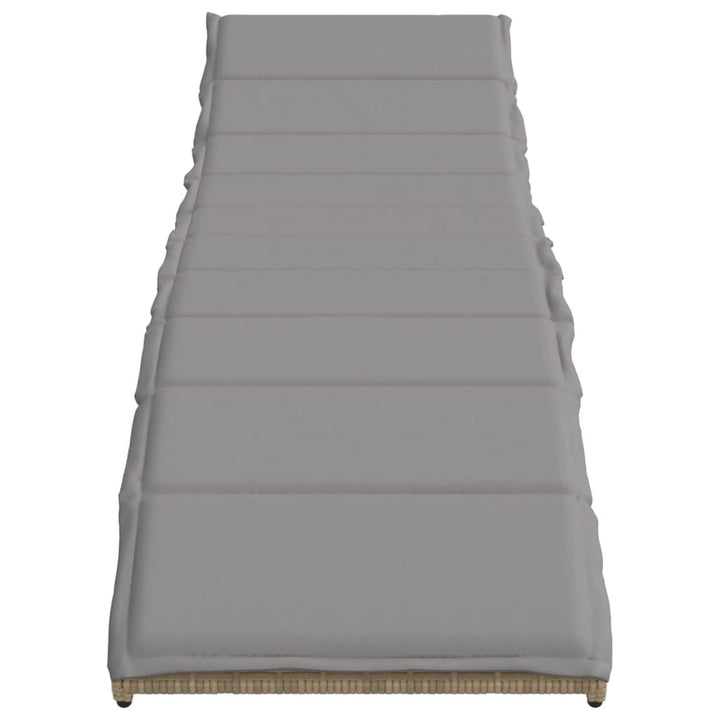 liggestole 2 stk. med hynder polyrattan beige